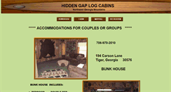 Desktop Screenshot of hiddengapcabins.com